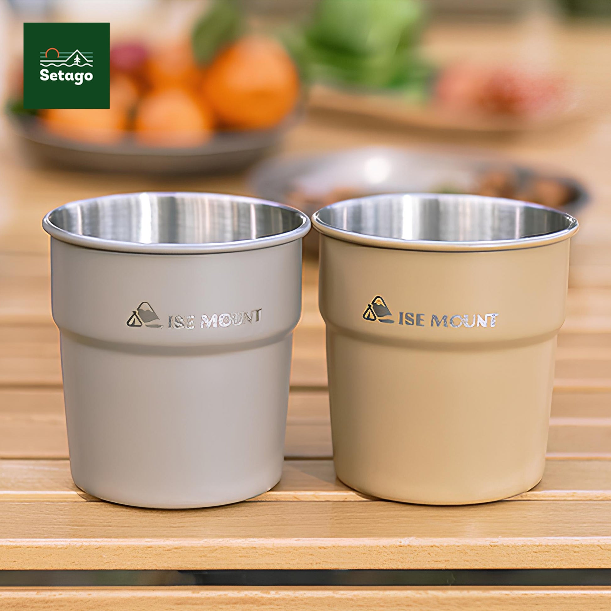 Cốc inox dã ngoại, cắm trại xinh xắn, dày dặn, nhiều màu sắc và có thể xếp chồng phù hợp cho gia đình, nhóm bạn