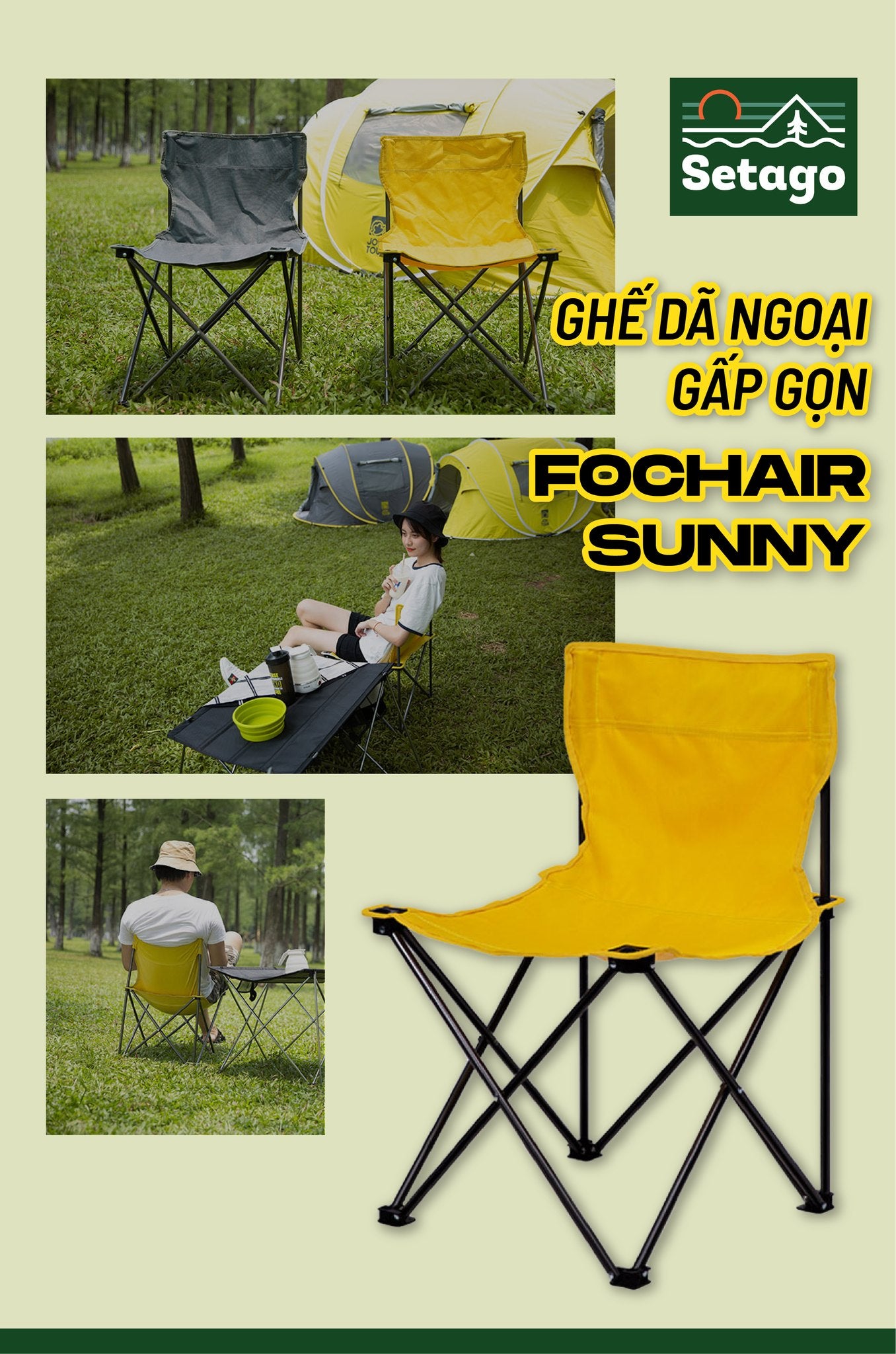 Ghế dã ngoại gấp gọn Fochair Sunny