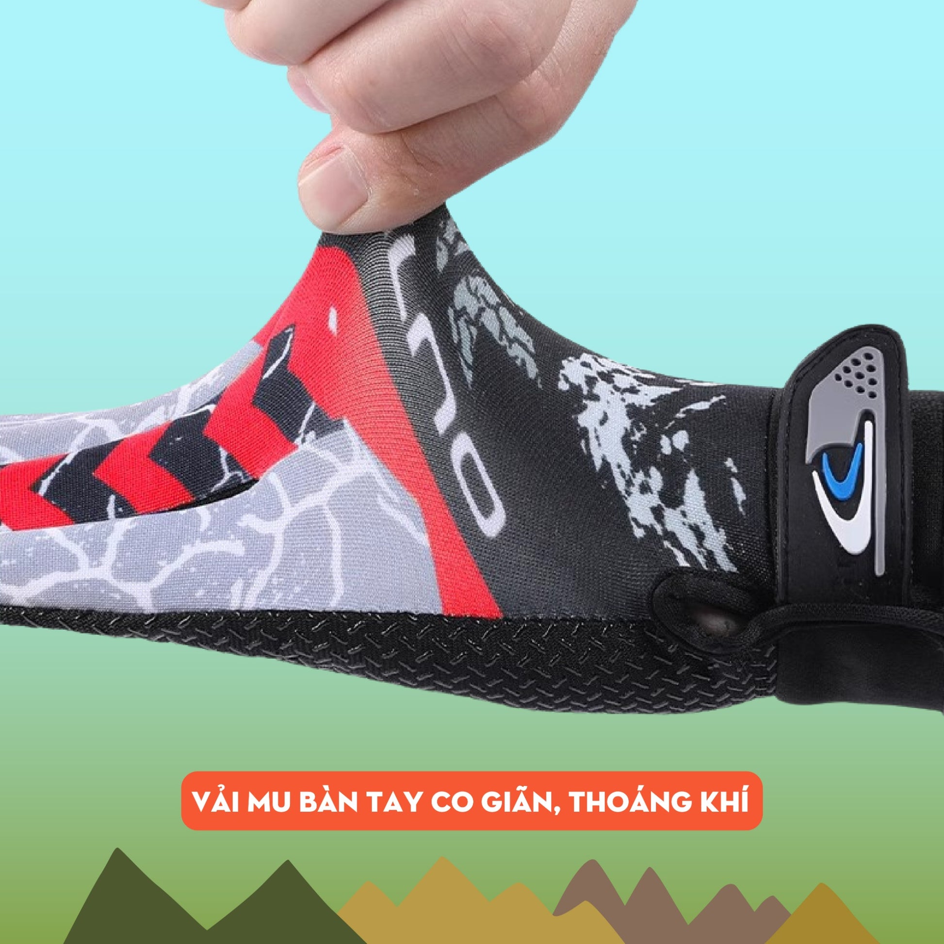 Găng tay leo núi outdoor - phụ kiện chuyên dụng dùng để leo núi có ngón trỏ cảm ứng, chất liệu bền bỉ, thoáng khí