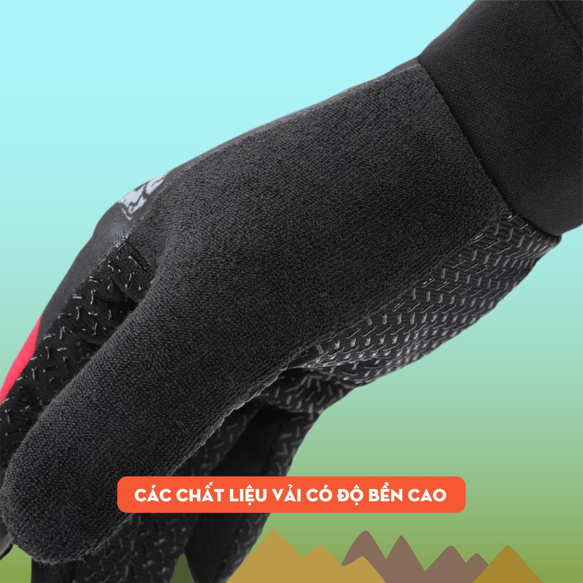 Găng tay leo núi outdoor - phụ kiện chuyên dụng dùng để leo núi có ngón trỏ cảm ứng, chất liệu bền bỉ, thoáng khí