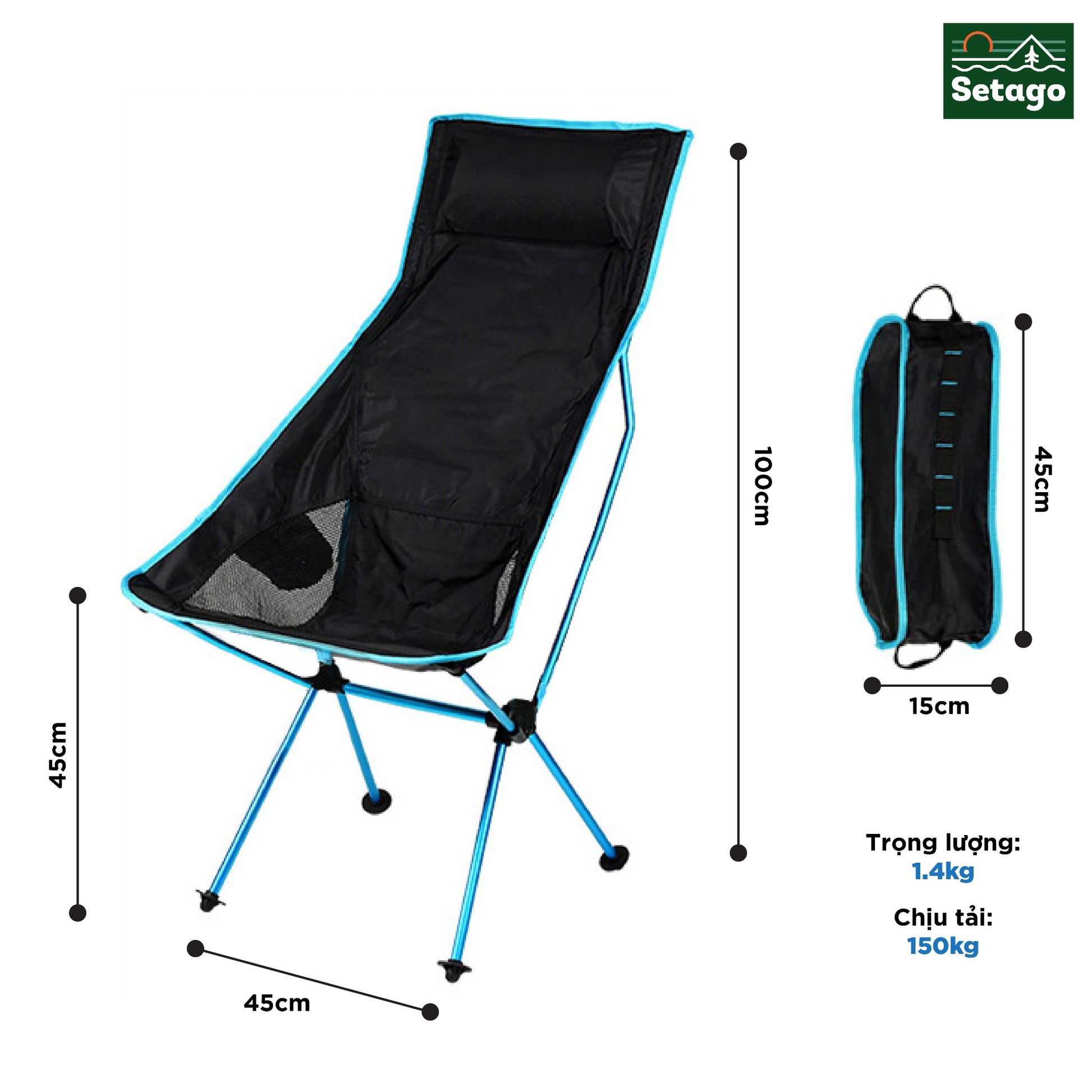 Ghế ultralight lưng dài