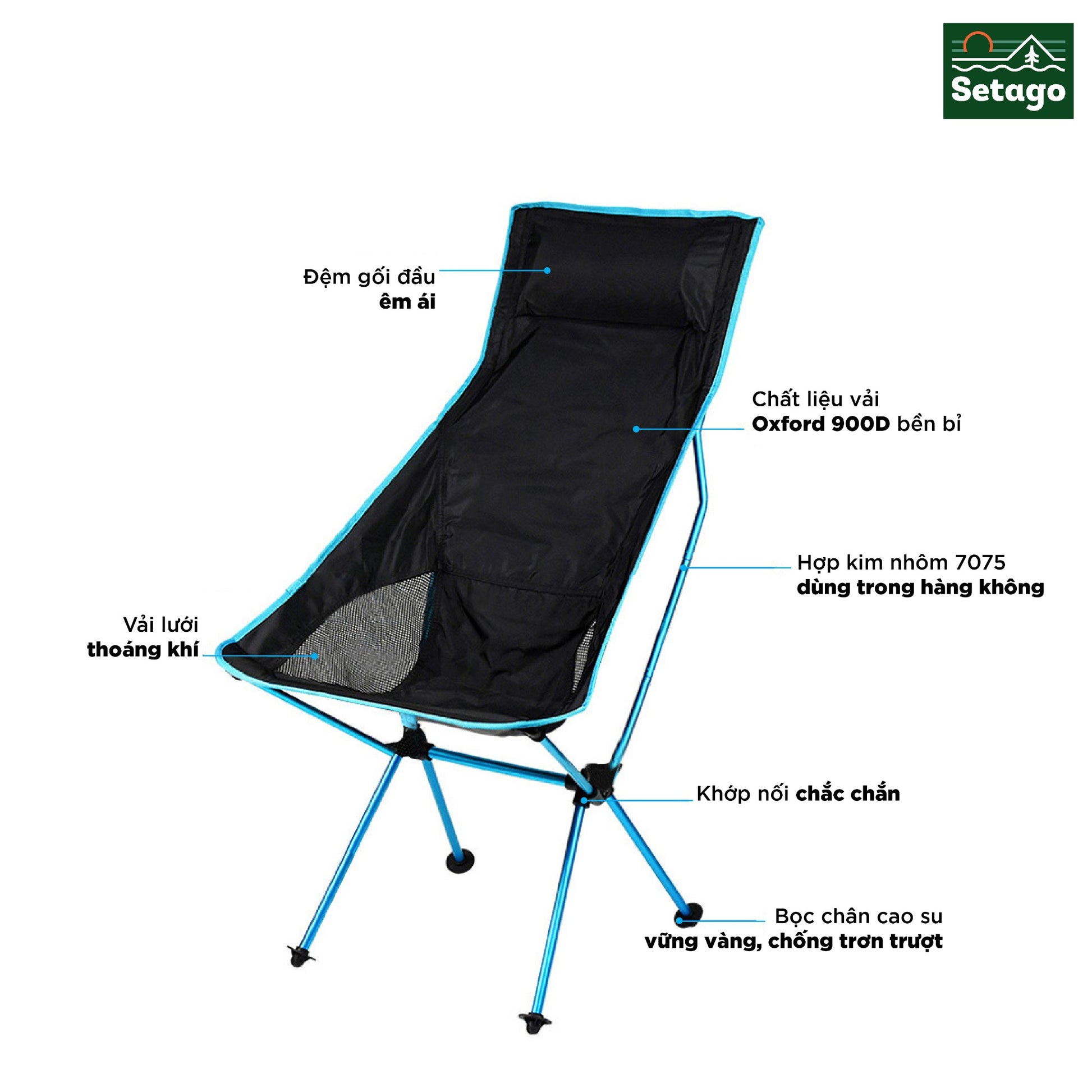 Ghế ultralight lưng dài