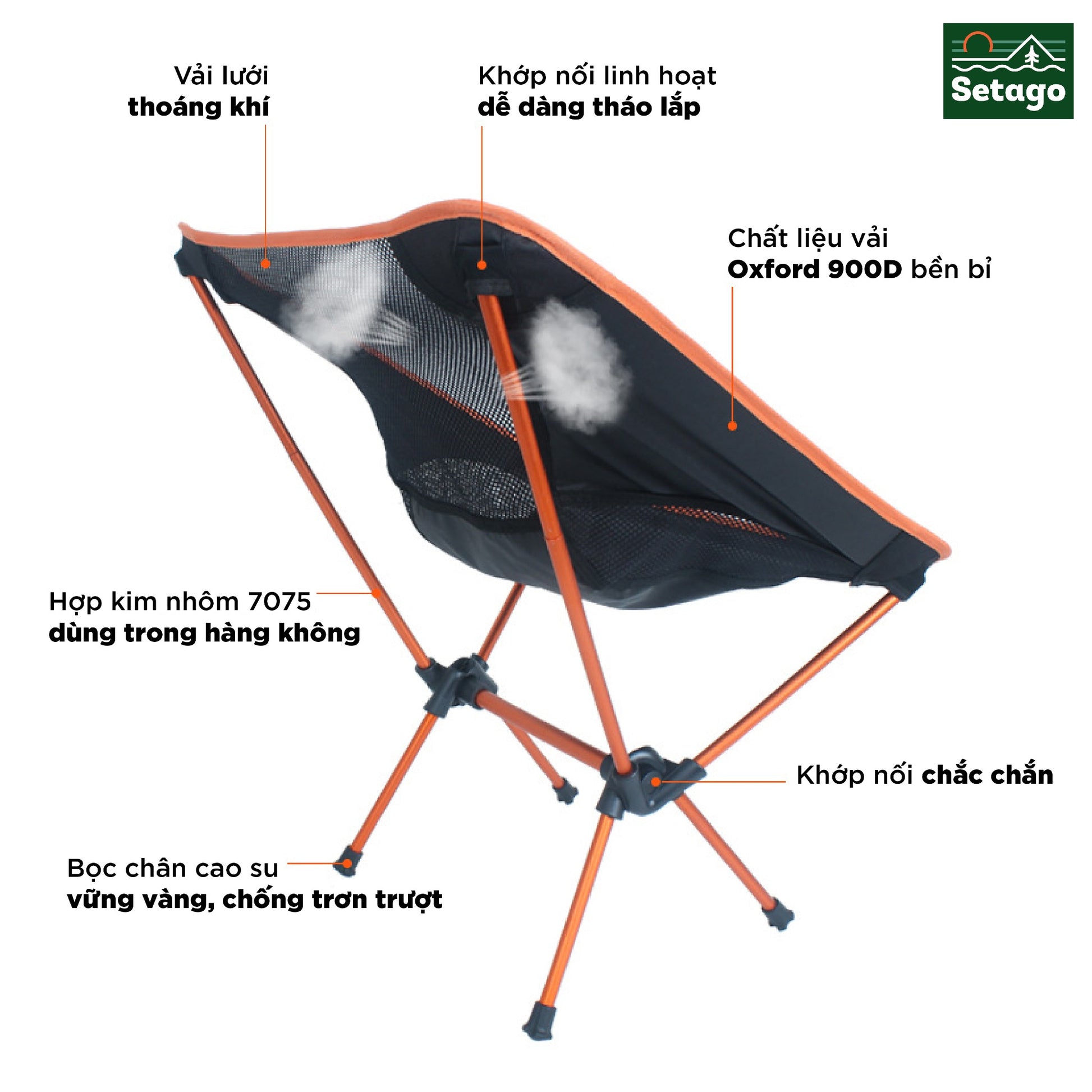 Ghế Ultralight lưng ngắn