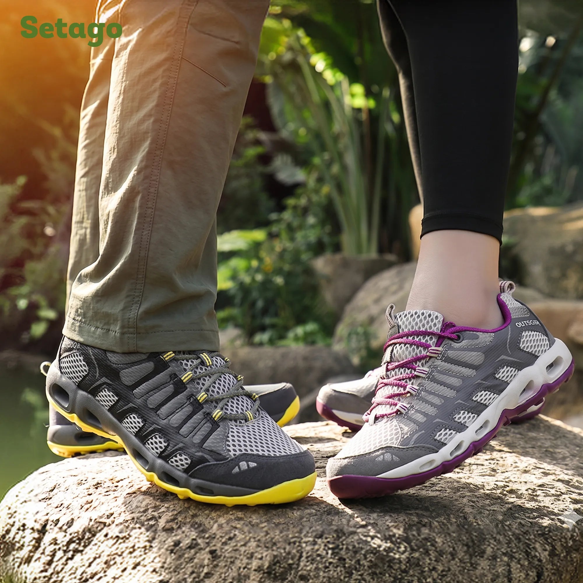 Giày dã ngoại Aqua Rock bám đá thoát nước