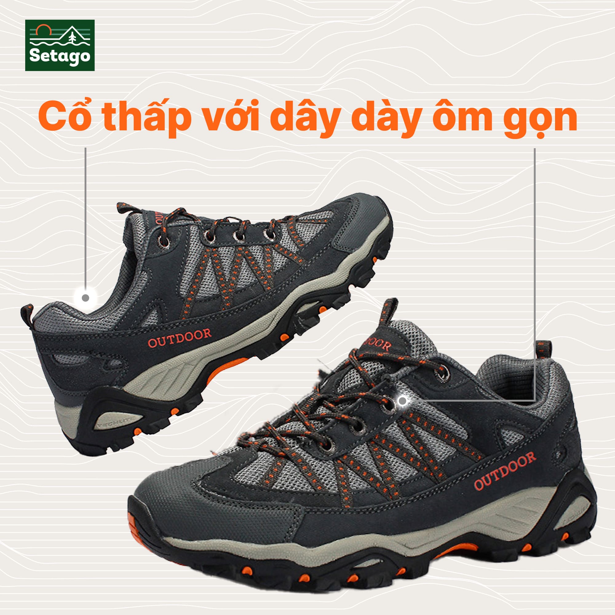 GIÀY OUTDOOR PRO – NHẸ, ÊM, BÁM ĐỊA HÌNH CỰC TỐT