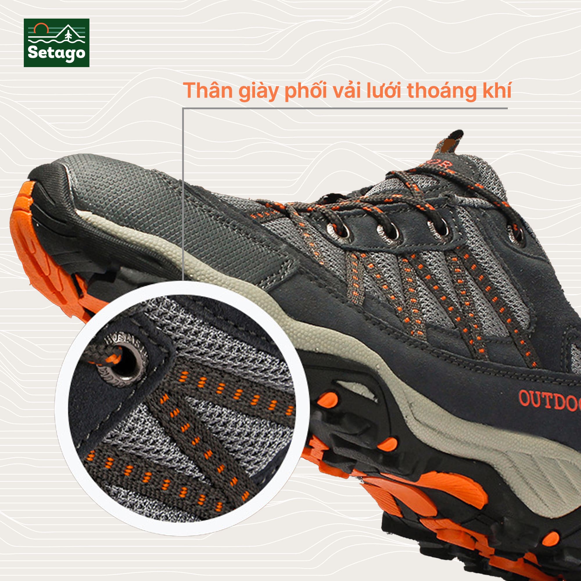 GIÀY OUTDOOR PRO – NHẸ, ÊM, BÁM ĐỊA HÌNH CỰC TỐT