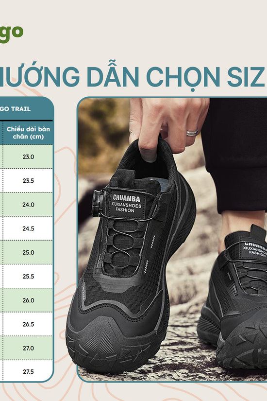 GIÀY GO TRAIL – CHỐNG NƯỚC NHẸ, VƯỢT ĐỊA HÌNH, VỮNG BƯỚC CHÂN