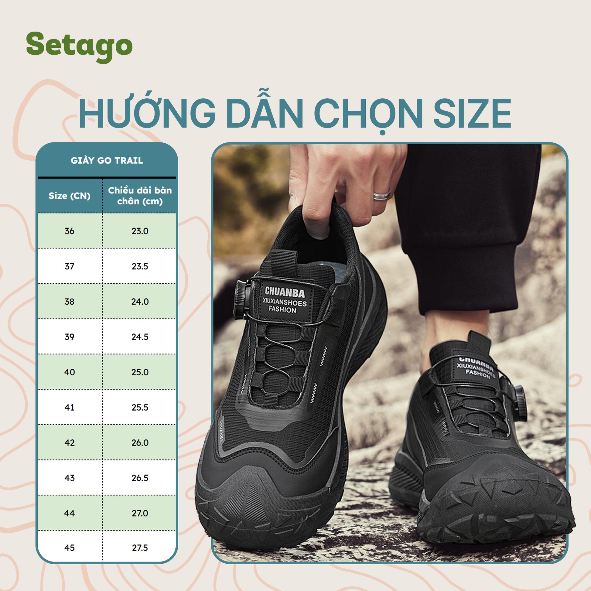 GIÀY GO TRAIL – CHỐNG NƯỚC NHẸ, VƯỢT ĐỊA HÌNH, VỮNG BƯỚC CHÂN