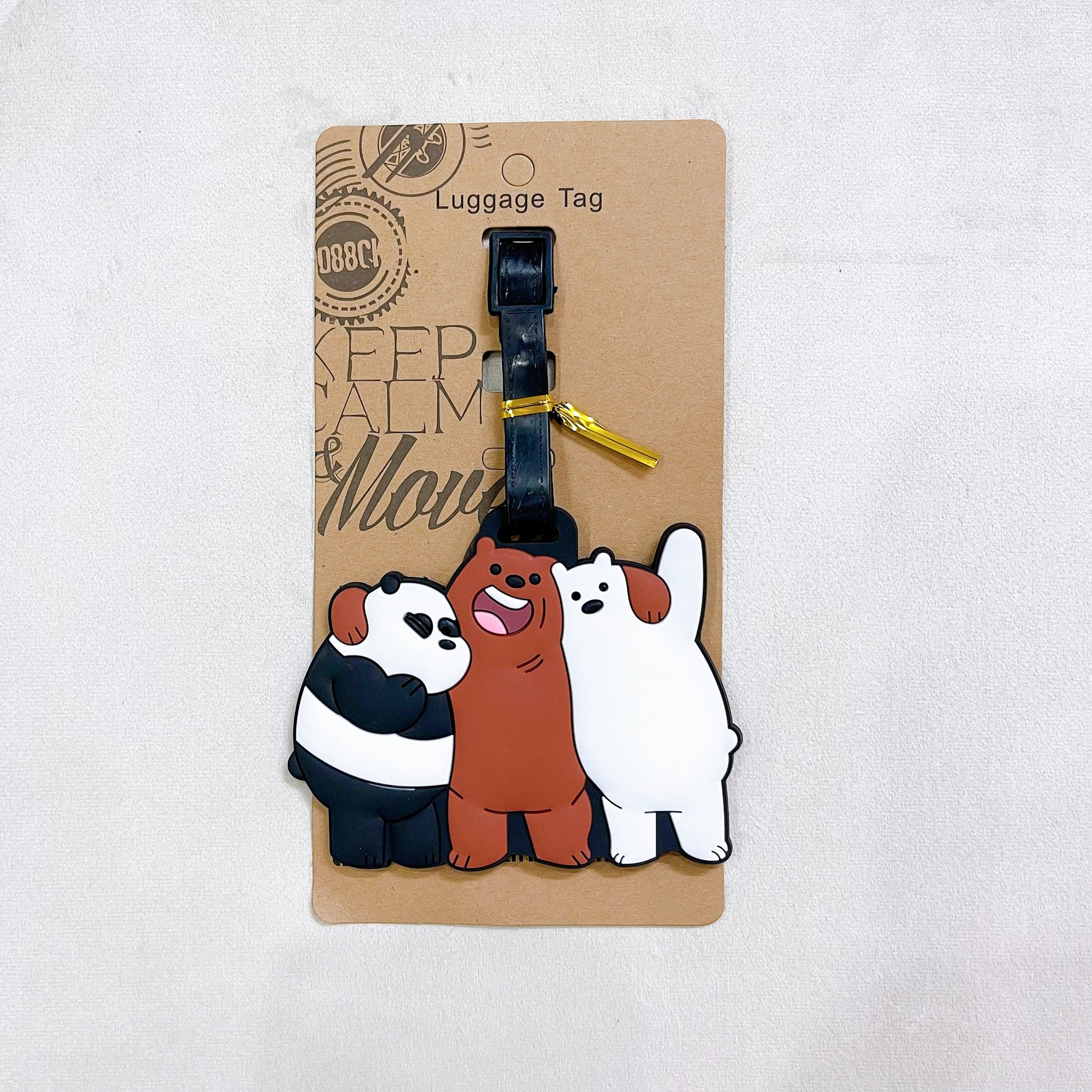 Thẻ tag du lịch hình gấu dễ thương giúp nhận diện hành lý tránh thất lạc, trang trí vali và túi xách cá nhân