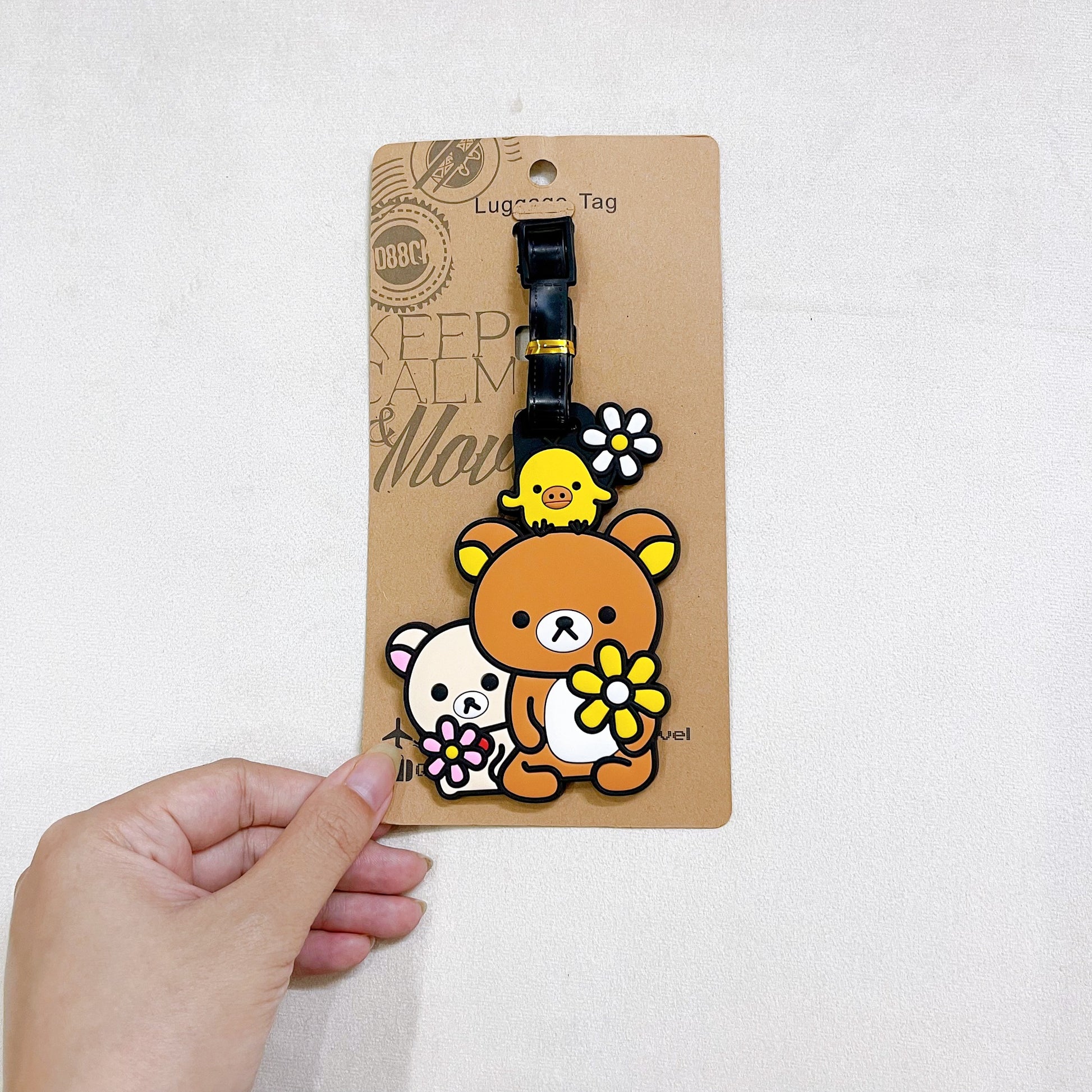 Thẻ tag du lịch hình gấu dễ thương giúp nhận diện hành lý tránh thất lạc, trang trí vali và túi xách cá nhân