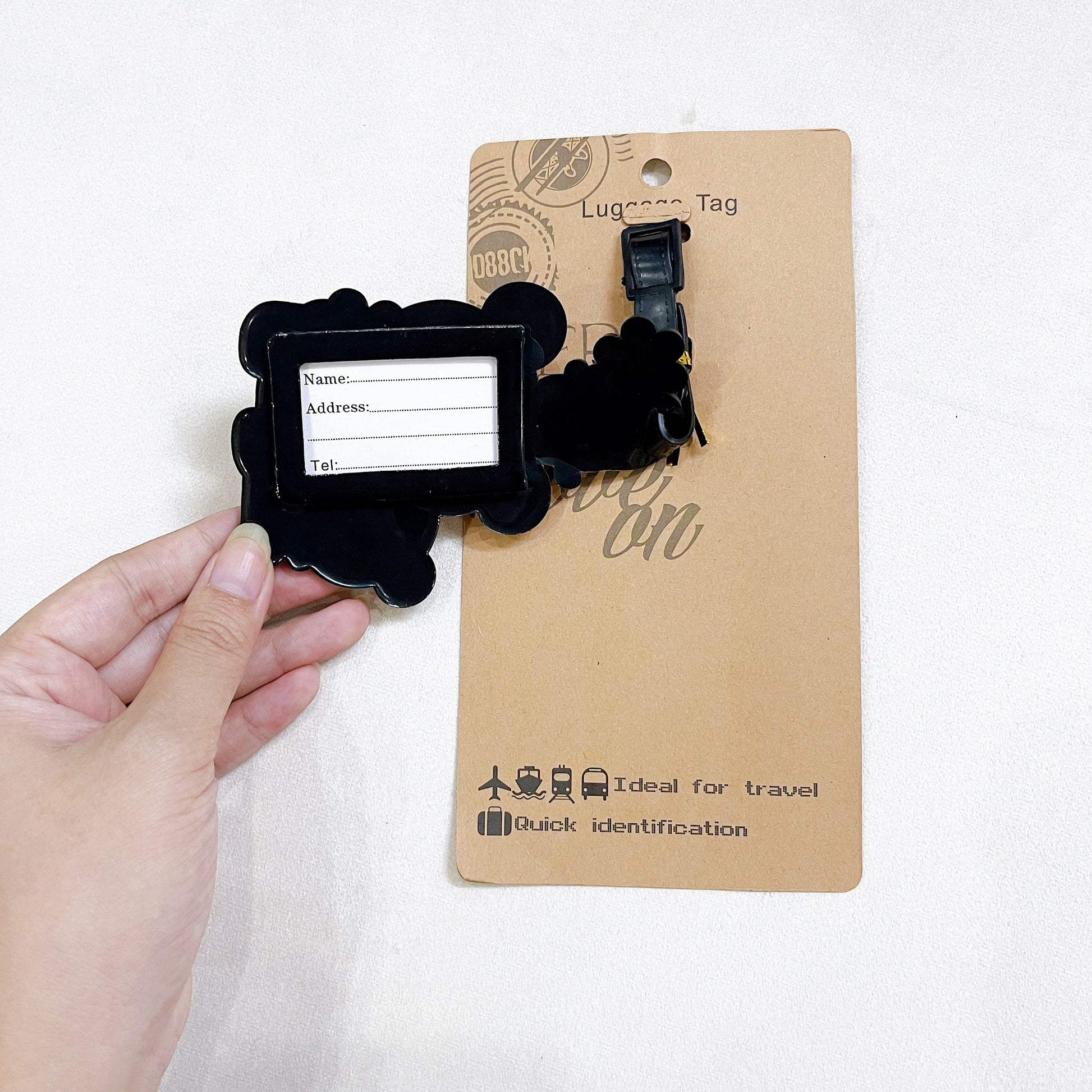 Thẻ tag du lịch hình gấu dễ thương giúp nhận diện hành lý tránh thất lạc, trang trí vali và túi xách cá nhân