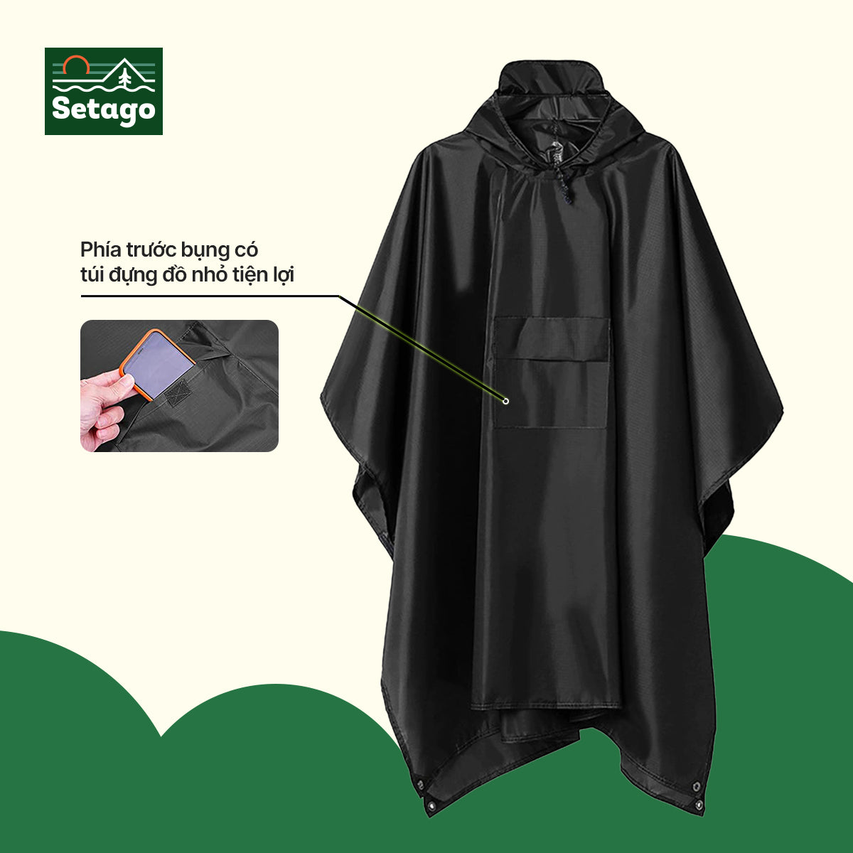 Áo mưa Sky Curtain - linh hoạt 3 trong 1
