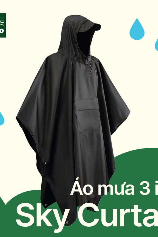 Áo mưa Sky Curtain - linh hoạt 3 trong 1