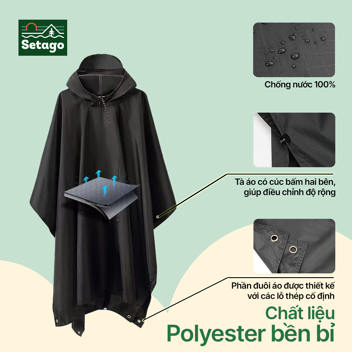 Áo mưa Sky Curtain - linh hoạt 3 trong 1