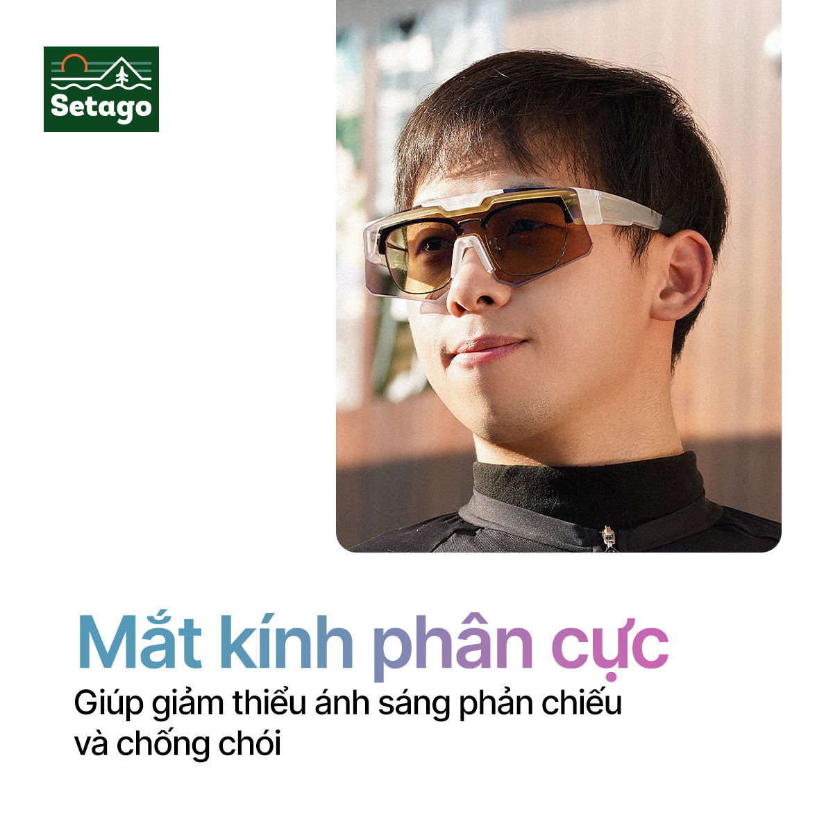 Kính mát phân cực, đổi màu ARUNU - kính bọc ngoài kính cận