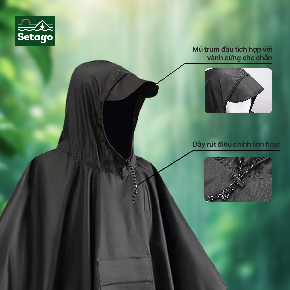 Áo mưa Sky Curtain - linh hoạt 3 trong 1