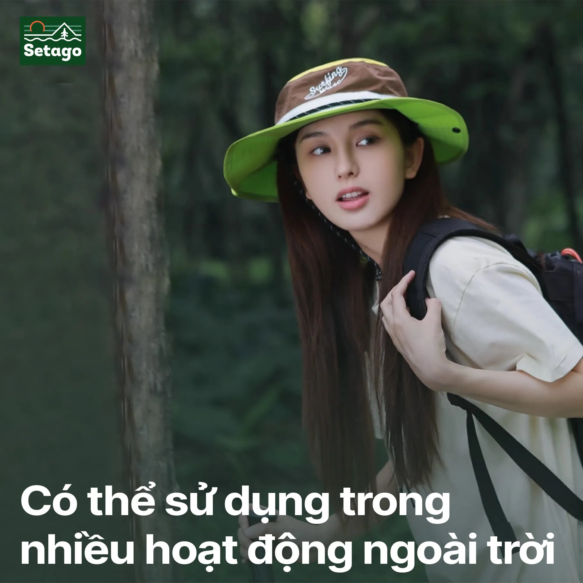Mũ vành rộng phối màu Sunny Setago chống nắng