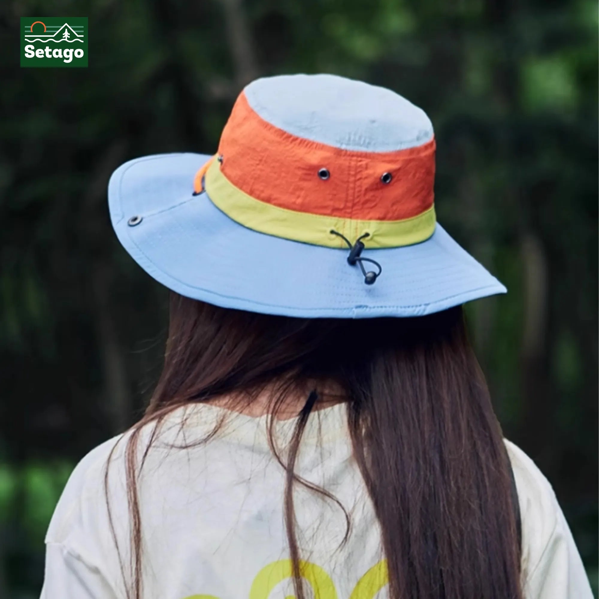 Mũ vành rộng phối màu Sunny Setago chống nắng