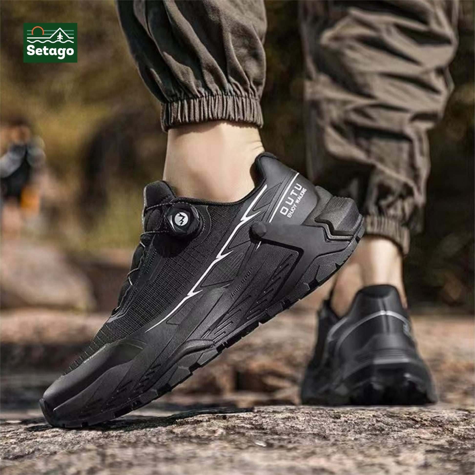 Giày chống nước Outu- đi bộ, hikling, đi chạy trail, leo núi, dã ngoại. Dáng giày cổ thấp chống nước, thoáng khí.
