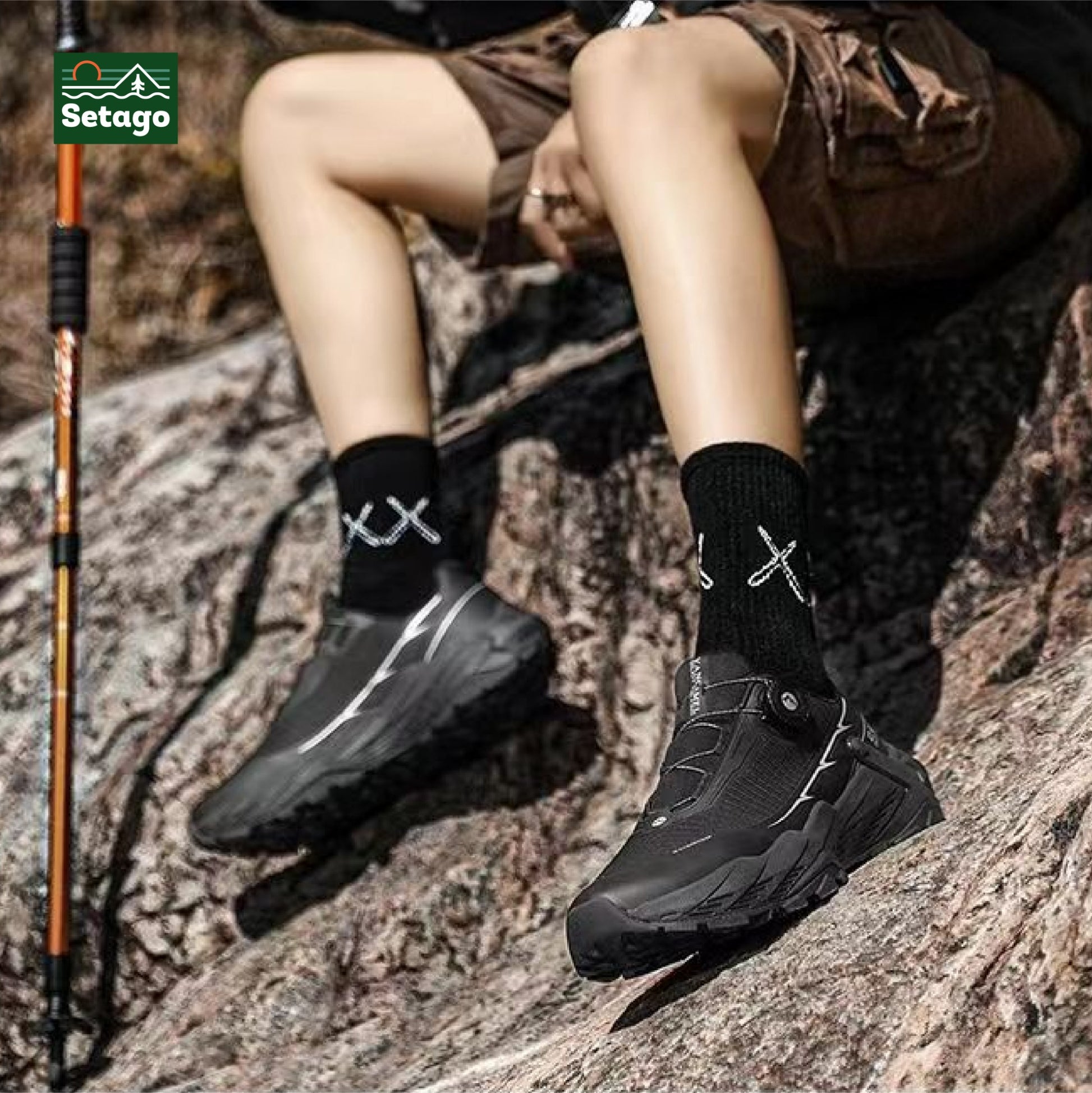 Giày chống nước Outu- đi bộ, hikling, đi chạy trail, leo núi, dã ngoại. Dáng giày cổ thấp chống nước, thoáng khí.