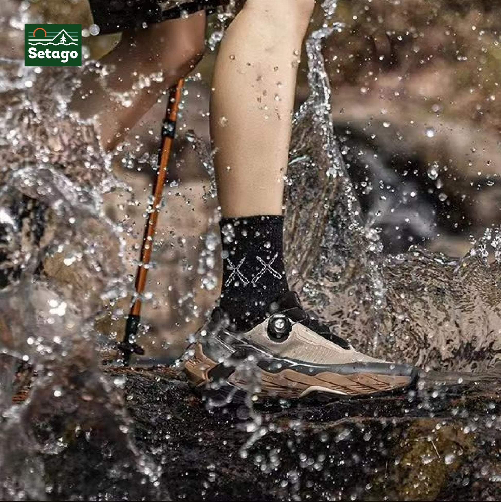 Giày chống nước Outu- đi bộ, hikling, đi chạy trail, leo núi, dã ngoại. Dáng giày cổ thấp chống nước, thoáng khí.
