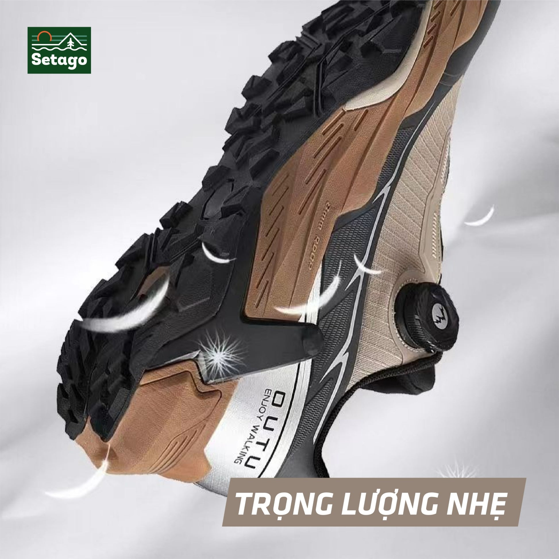 Giày chống nước Outu- đi bộ, hikling, đi chạy trail, leo núi, dã ngoại. Dáng giày cổ thấp chống nước, thoáng khí.