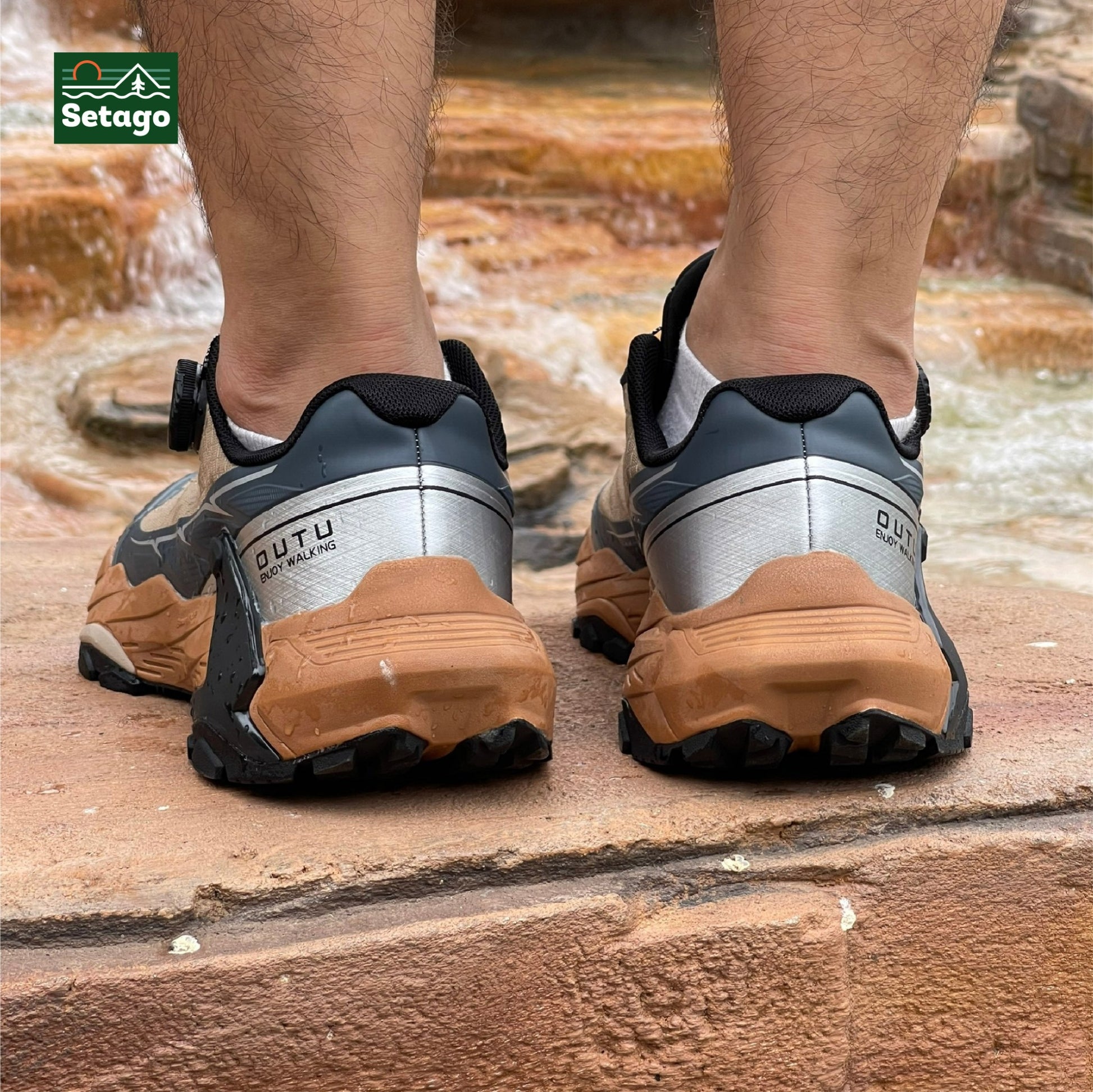 Giày chống nước Outu- đi bộ, hikling, đi chạy trail, leo núi, dã ngoại. Dáng giày cổ thấp chống nước, thoáng khí.