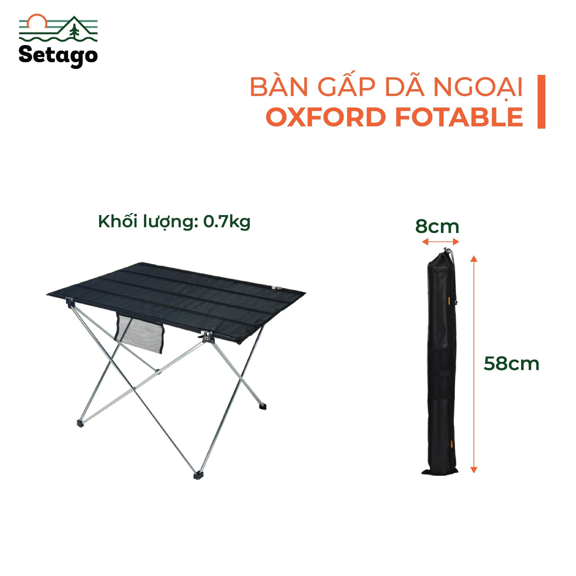 BÀN VẢI GẤP GỌN - Oxford fotable