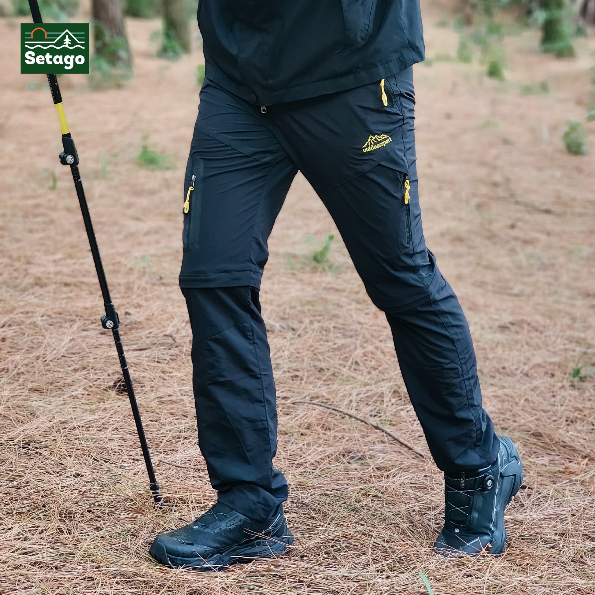 Quần trekking, dã ngoại tháo ống Setago - thấm hút mồ hôi, nhanh khô, chống thấm hiệu quả, chống trầy xước, mài mòn, bền bỉ, thời trang