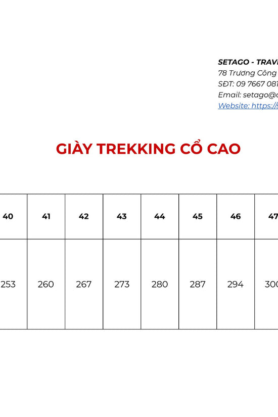 Giày Trekking Boots - Siêu nhẹ, siêu bền, thoáng khí, mau khô