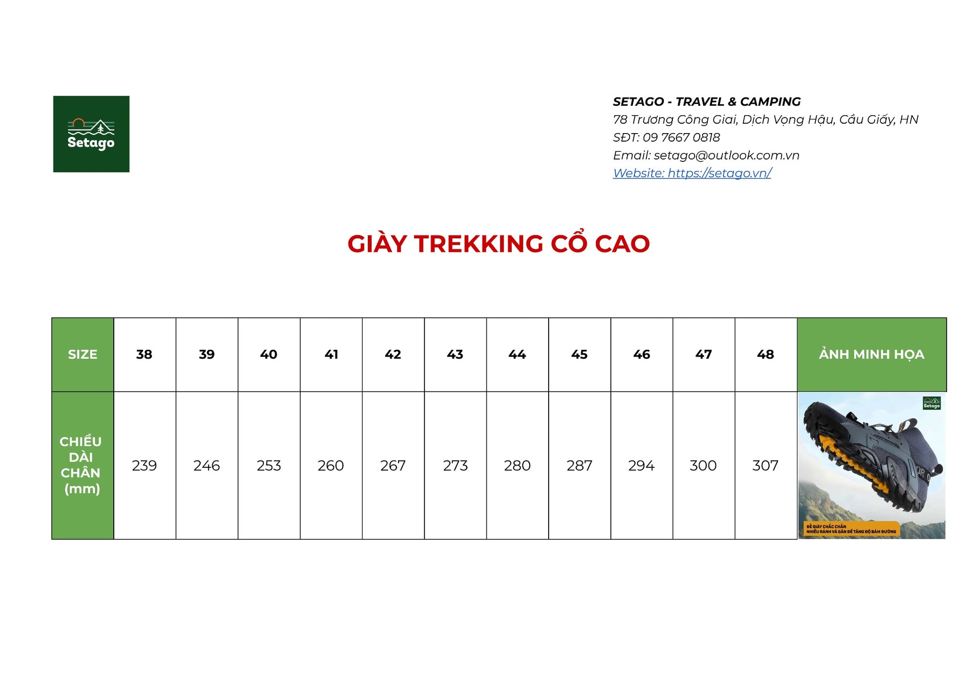 Giày Trekking Boots - Siêu nhẹ, siêu bền, thoáng khí, mau khô