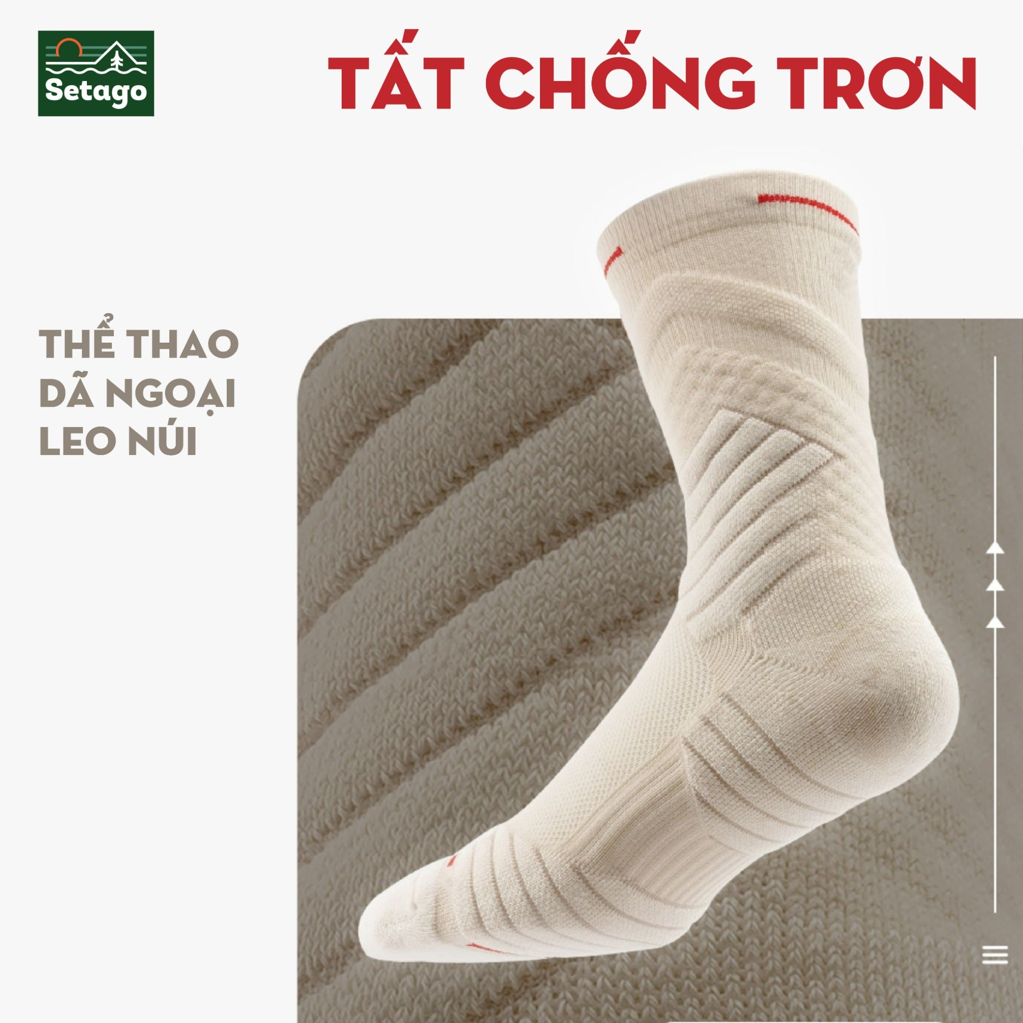 Tất chống trơn thể thao – phụ kiện thời trang, có tính năng chống trượt giúp bàn chân không bị trượt trong từng bước đi.