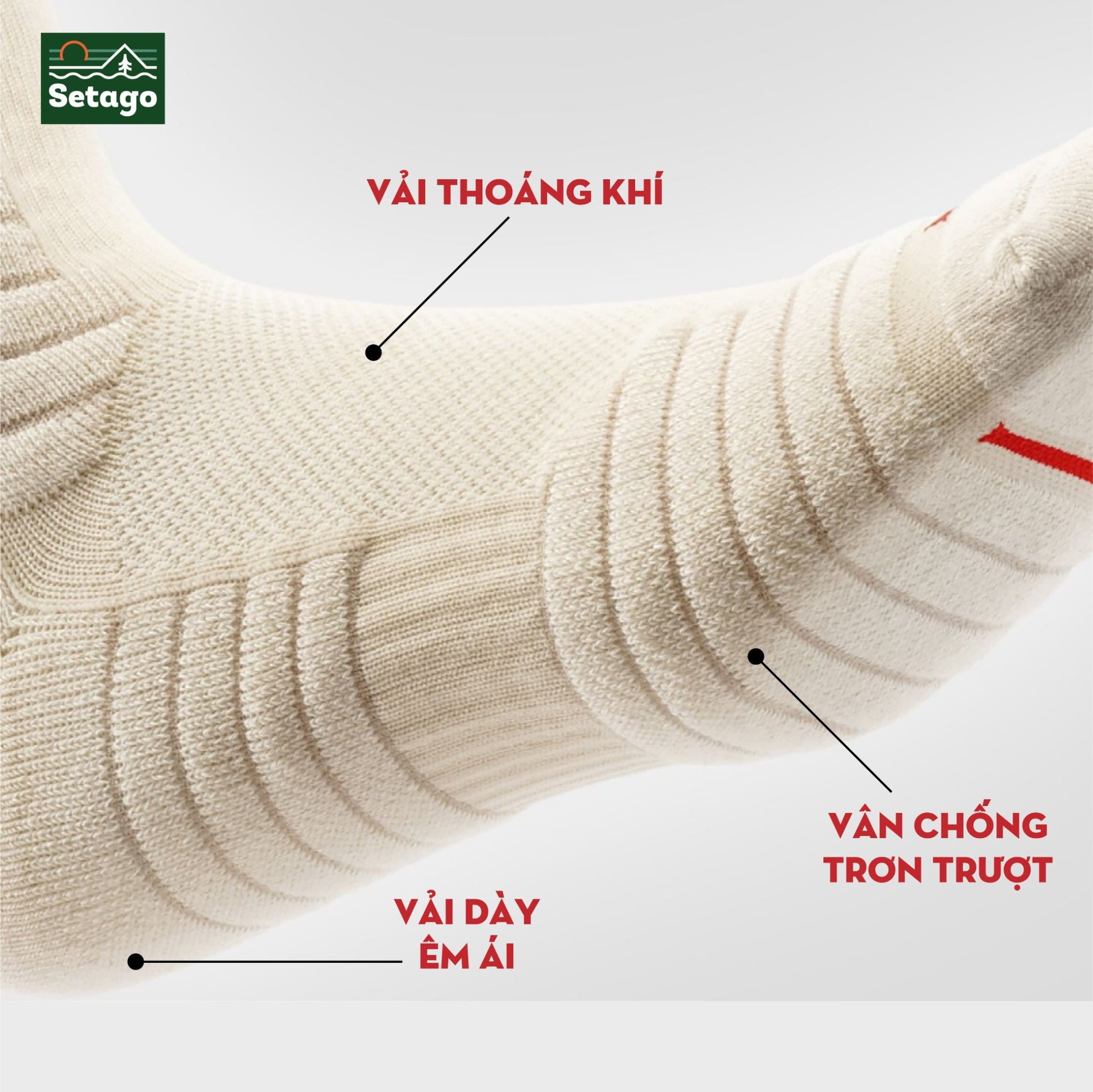 Tất chống trơn thể thao – phụ kiện thời trang, có tính năng chống trượt giúp bàn chân không bị trượt trong từng bước đi.