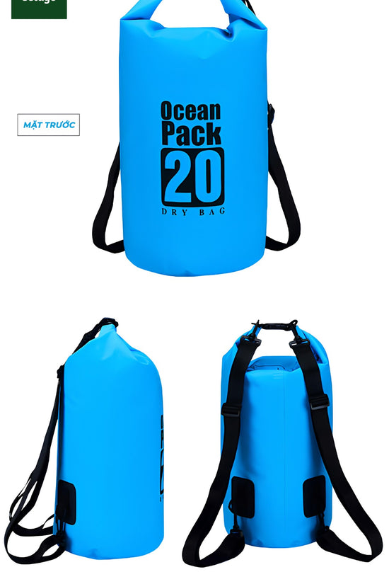 Balo chống nước Ocean Pack - Bảo vệ laptop, điện thoại, đồ điện tử không sợ ướt, ngấm nước khi đi mưa, đi biển
