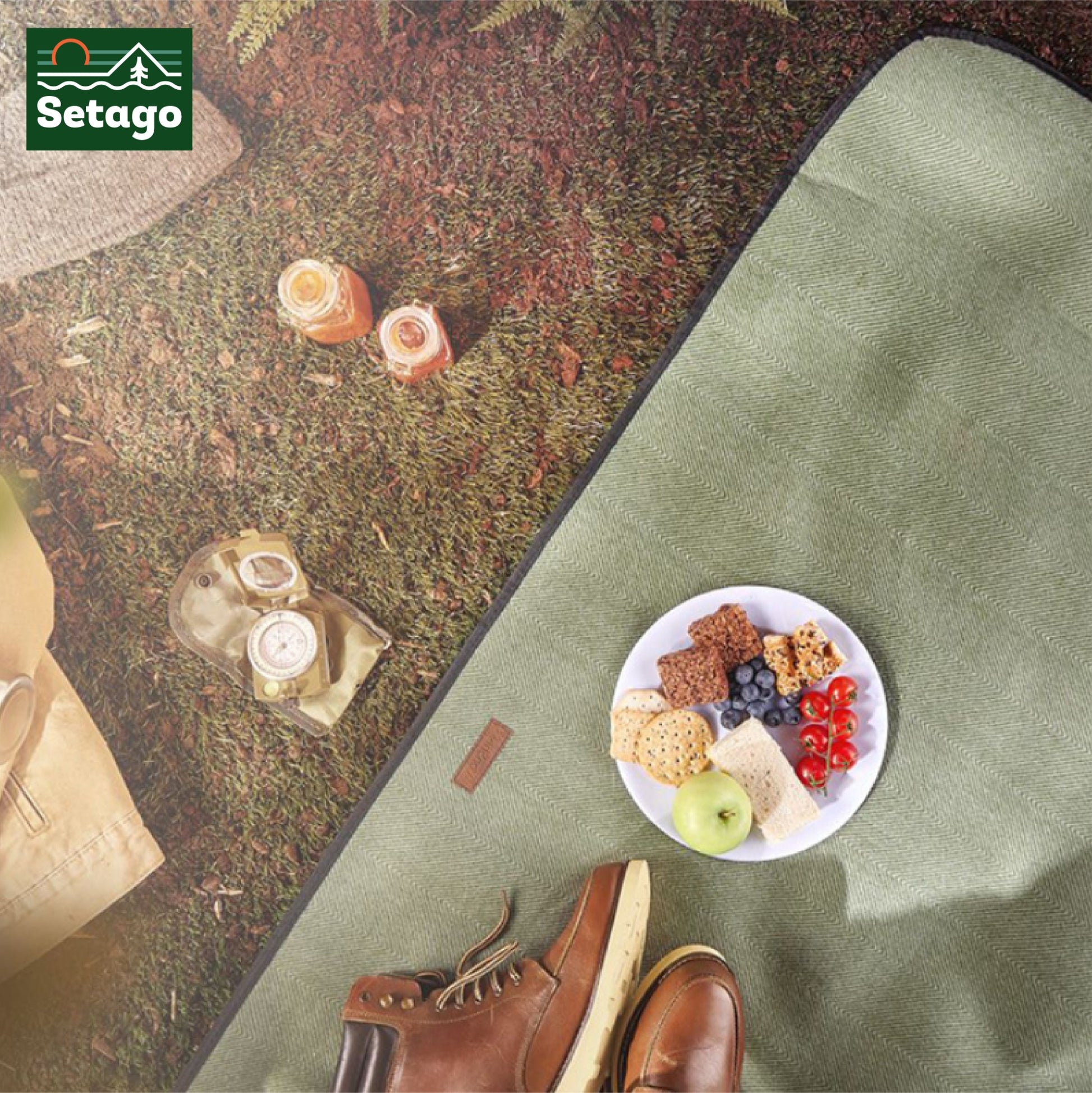 Thảm Picnic - Họa tiết xương cá