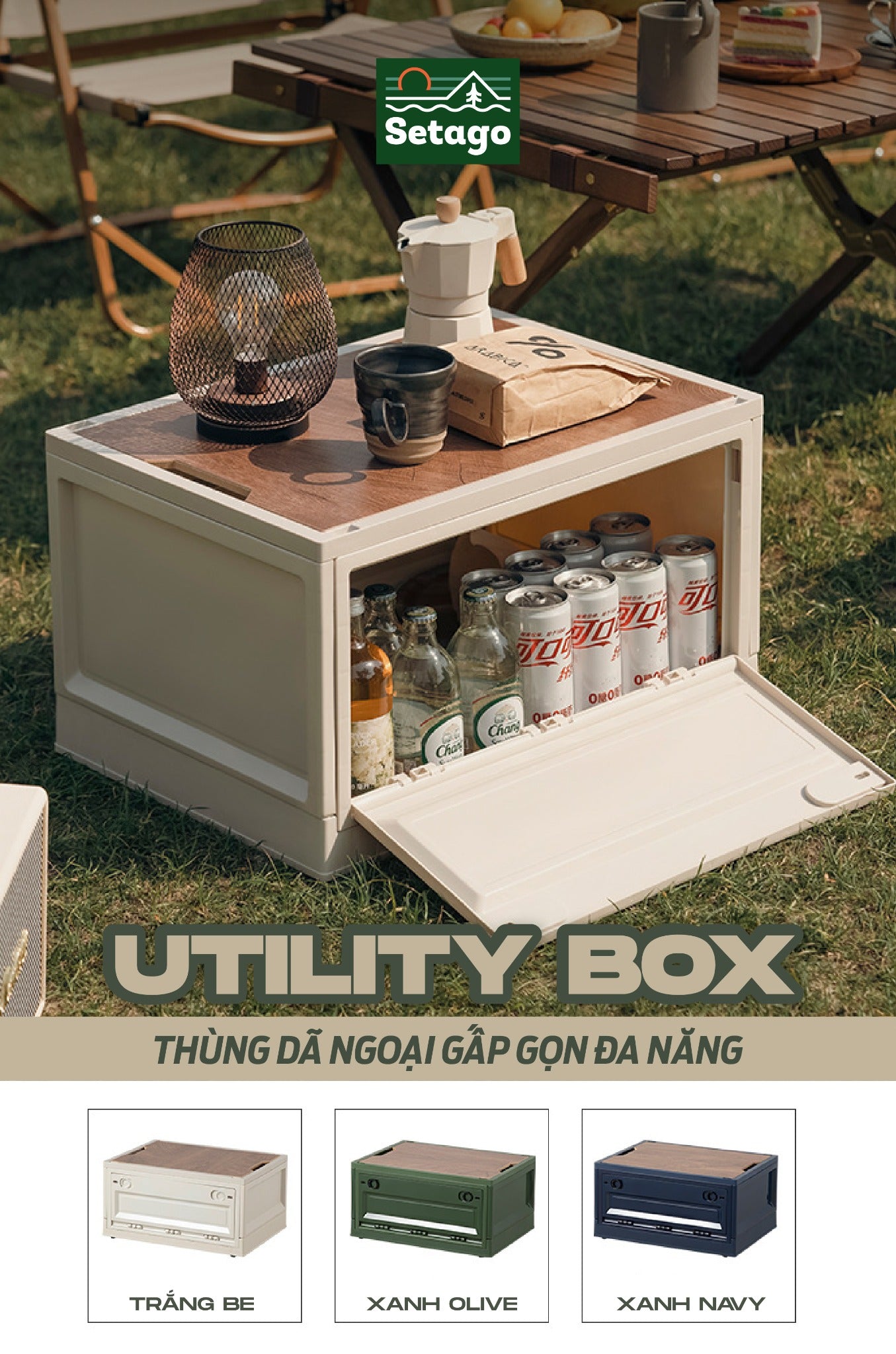 Thùng Cửa Trước Utiliy Box 55 lít hoặc 82 lít - tối ưu không gian, thuận tiện bảo quản - dùng trong gia đình và hoạt động dã ngoại