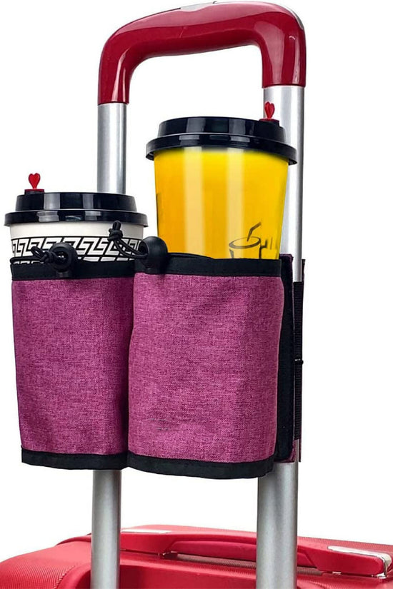 Túi cup holder- túi đựng cốc gắn vali giúp bạn tiện lợi khi di chuyển khi mà có thêm đồ uống.