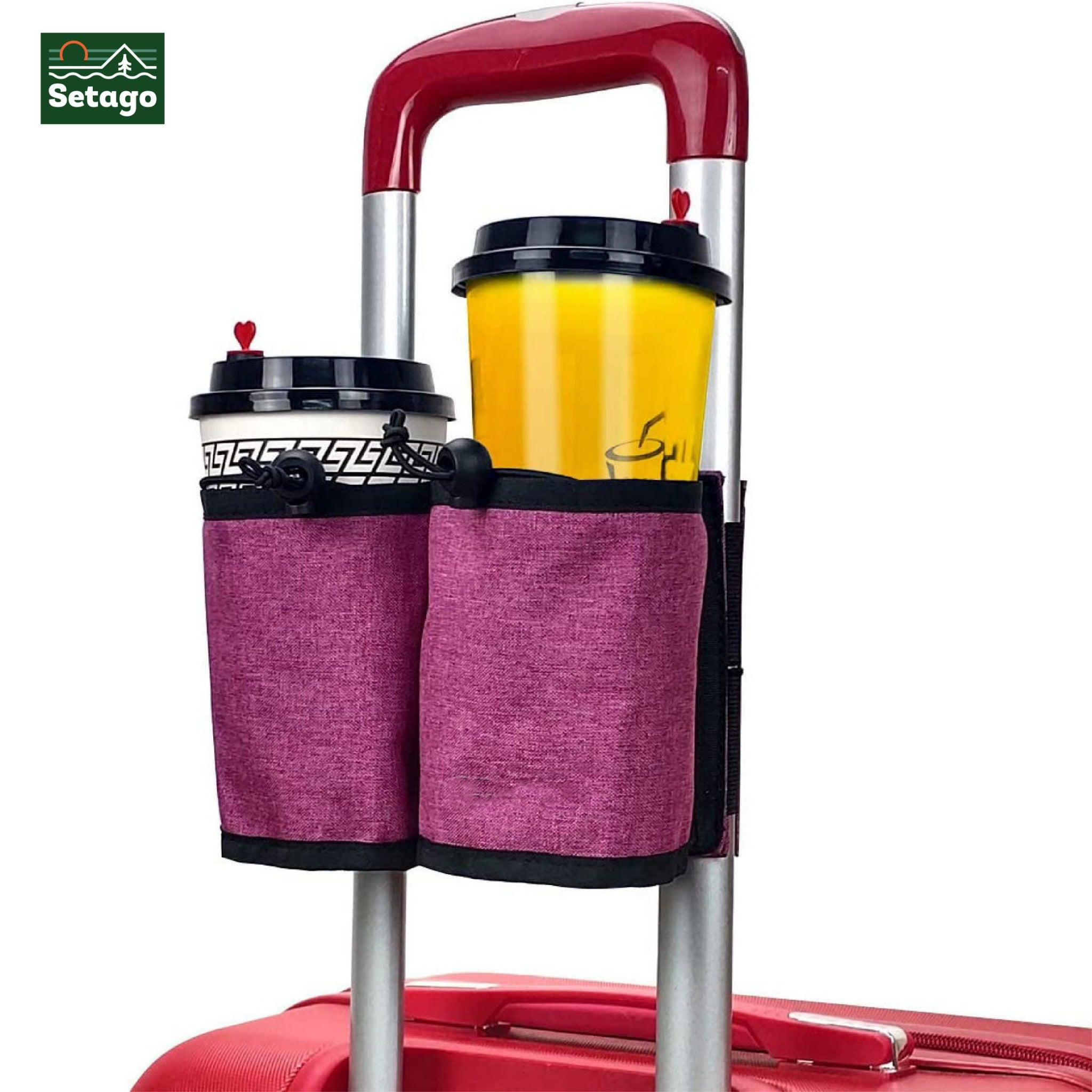 Túi cup holder- túi đựng cốc gắn vali giúp bạn tiện lợi khi di chuyển khi mà có thêm đồ uống.