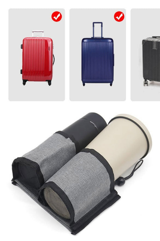 Túi cup holder- túi đựng cốc gắn vali giúp bạn tiện lợi khi di chuyển khi mà có thêm đồ uống.