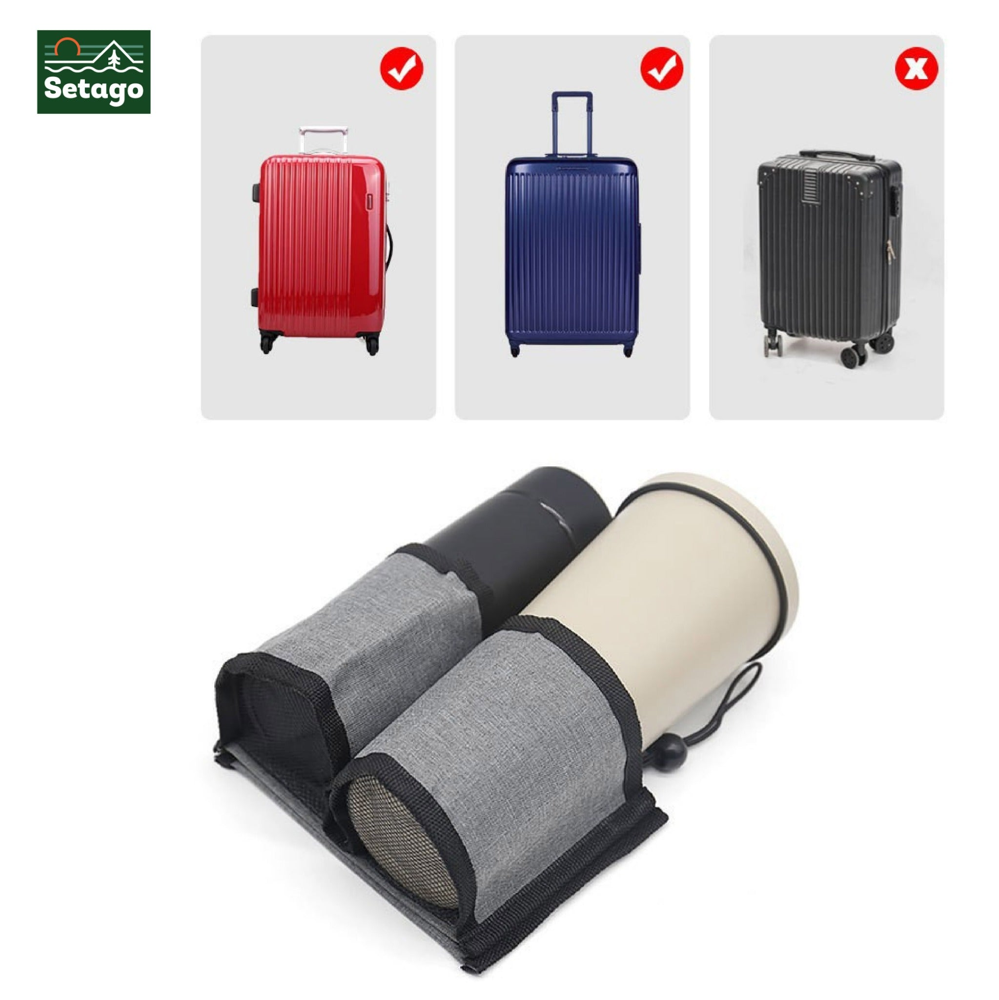 Túi cup holder- túi đựng cốc gắn vali giúp bạn tiện lợi khi di chuyển khi mà có thêm đồ uống.