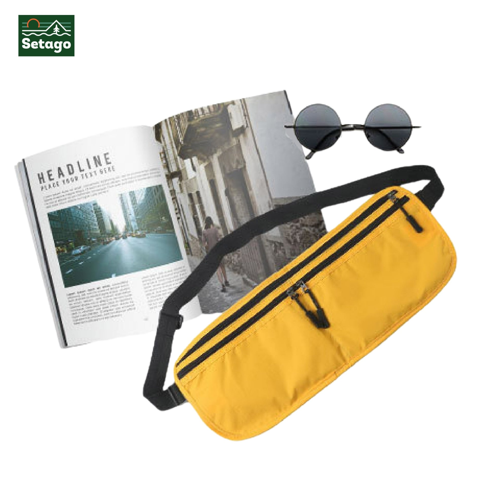 Túi multi bag ba chức năng đeo bụng-ví gập-đeo cổ, phụ kiện túi 3 trong 1 chống nước, gọn nhẹ siêu tiện lợi