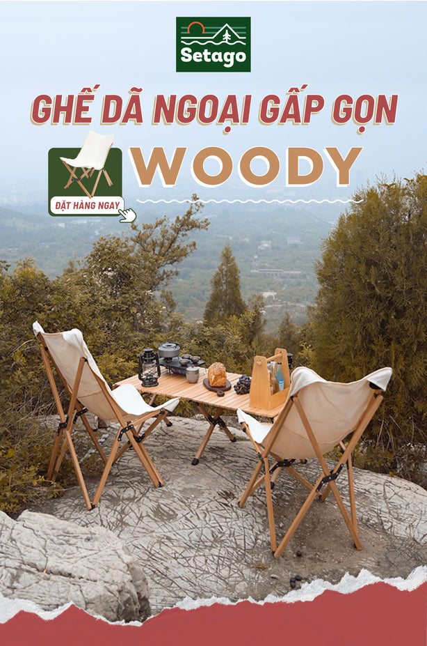 Ghế xếp Woody - Ghế cắm trại đưa bạn vào những thước phim vintage và đầy chất thơ