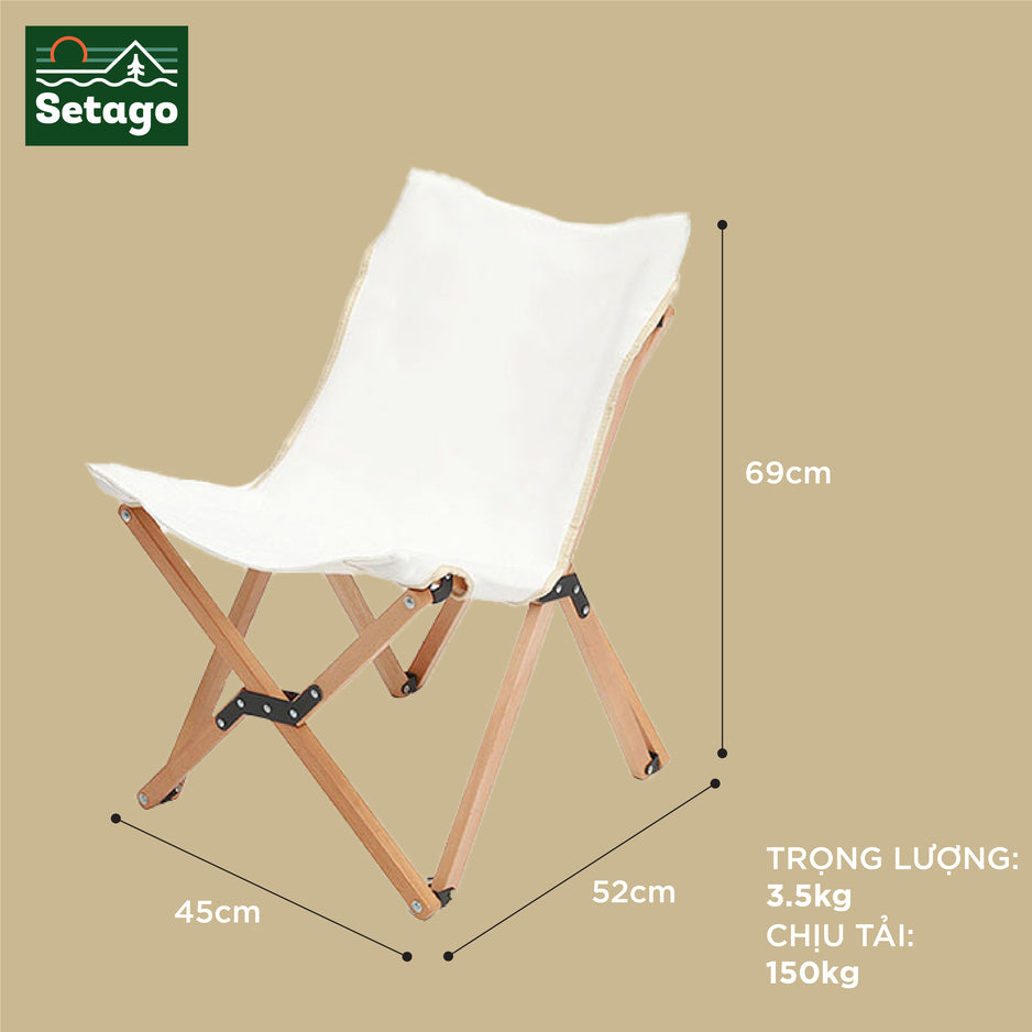 Ghế xếp Woody - Ghế cắm trại đưa bạn vào những thước phim vintage và đầy chất thơ