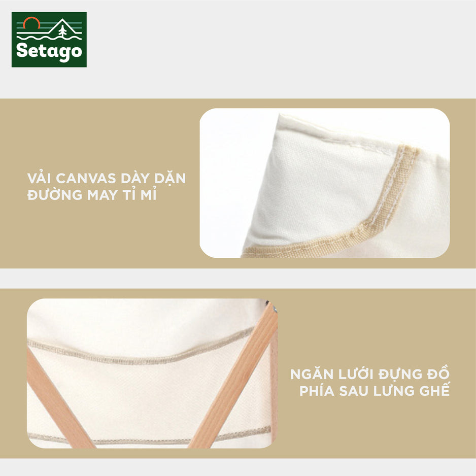 Ghế xếp Woody - Ghế cắm trại đưa bạn vào những thước phim vintage và đầy chất thơ