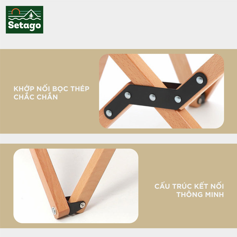 Ghế xếp Woody - Ghế cắm trại đưa bạn vào những thước phim vintage và đầy chất thơ