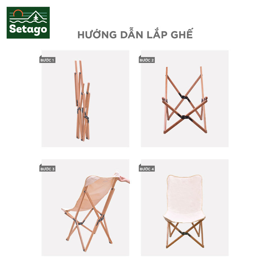 Ghế xếp Woody - Ghế cắm trại đưa bạn vào những thước phim vintage và đầy chất thơ
